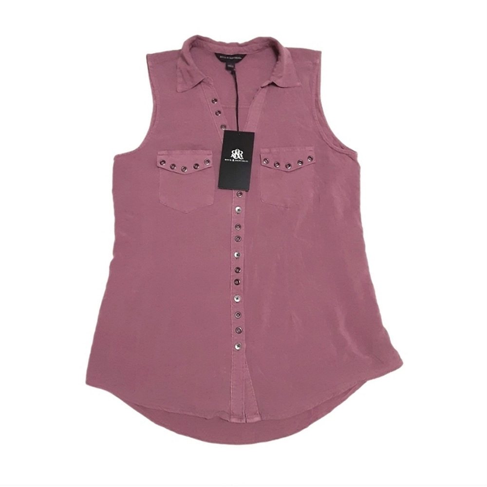 Rock And Republic Sleeveless Shirt Womens Small